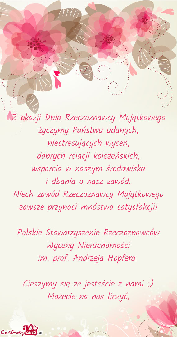 Z okazji Dnia Rzeczoznawcy Majątkowego