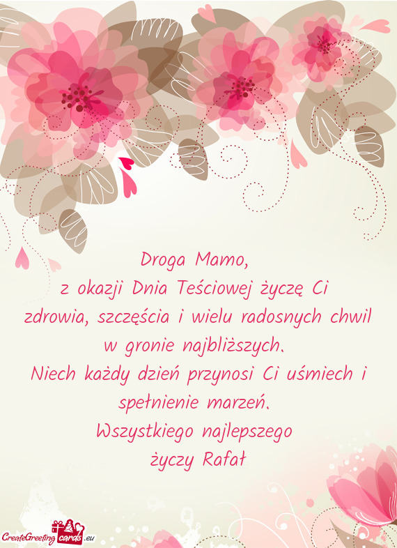 Z okazji Dnia Teściowej życzę Ci