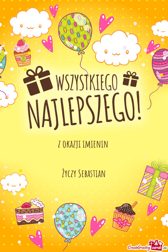 Z okazji imienin  Sebastian