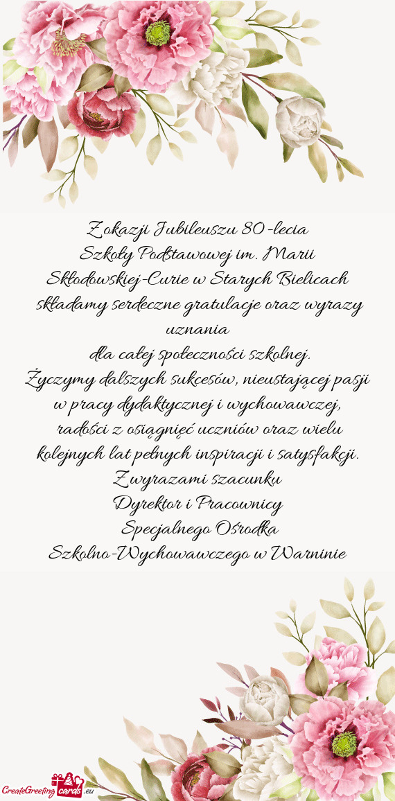 Z okazji Jubileuszu 80-lecia