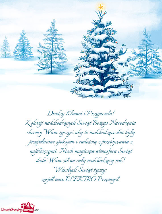 Z okazji nadchodzących Świąt Bożego Narodzenia chcemy Wam życzyć, aby te nadchodzące dni był