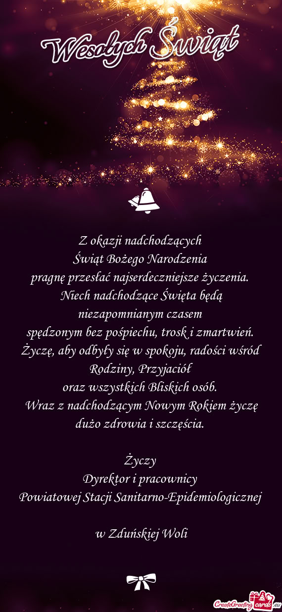 Z okazji nadchodzących   Świąt Bożego Narodzenia   pragnę przesłać