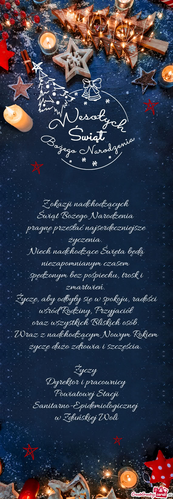 Z okazji nadchodzących   Świąt Bożego Narodzenia   pragnę przesłać