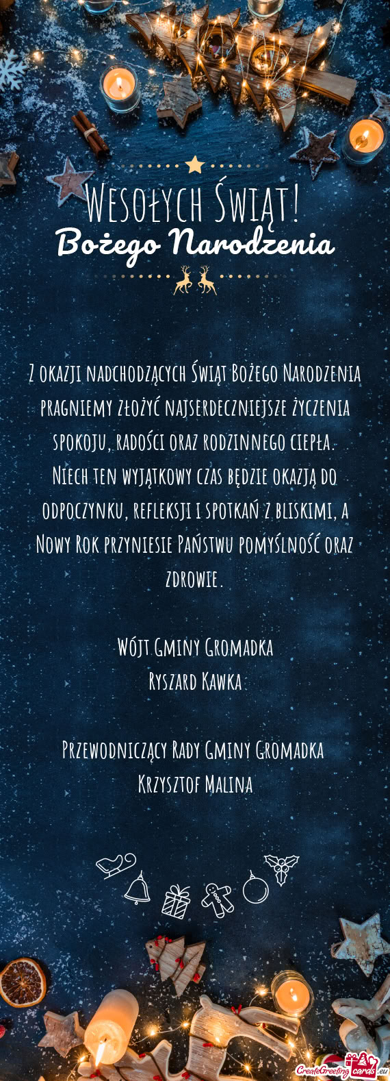Z okazji nadchodzących Świąt Bożego Narodzenia pragniemy złożyć najserdeczniejsze życzenia s