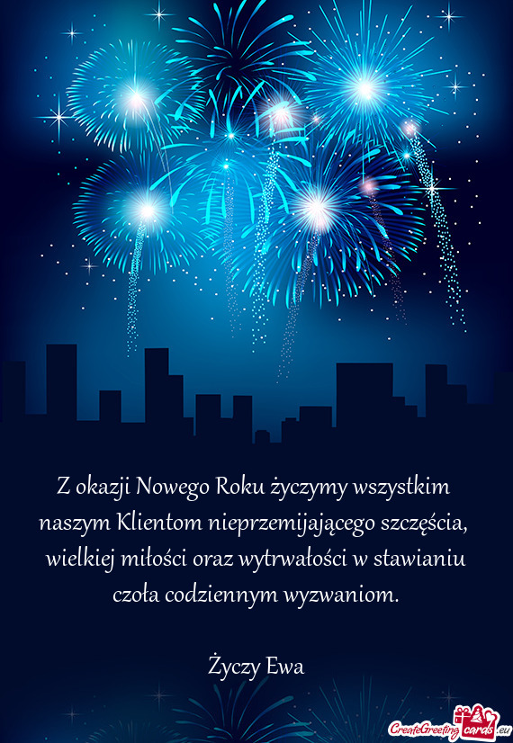 Z okazji Nowego Roku życzymy wszystkim   naszym Klientom
