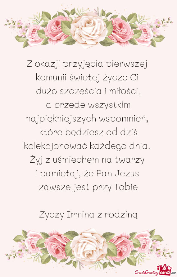 Z okazji przyjęcia pierwszej
