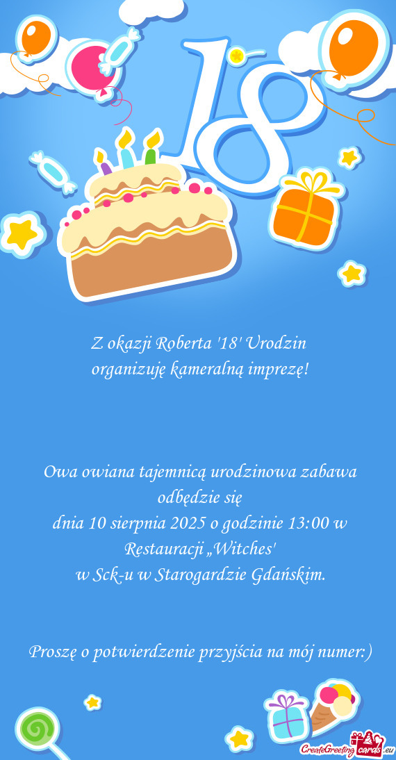 Z okazji Roberta "18" Urodzin