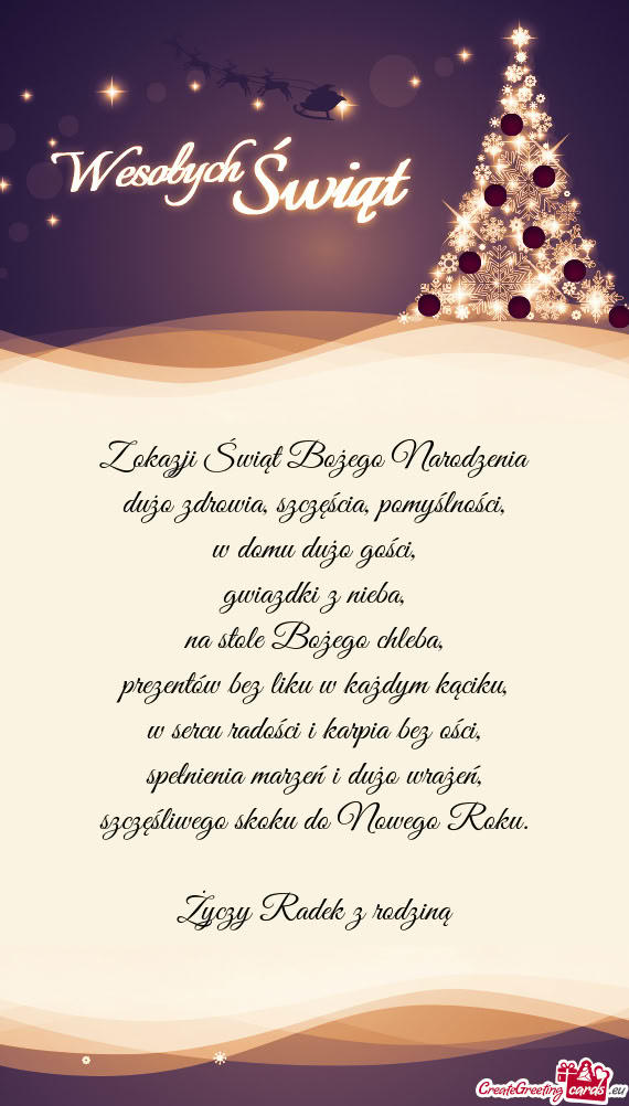 Z okazji Świąt Bożego Narodzenia  dużo zdrowia, szczęścia,