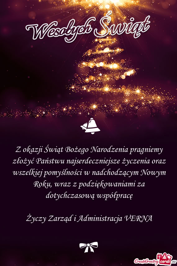 Z okazji Świąt Bożego Narodzenia pragniemy złożyć Państwu najserdeczniejsze życzenia oraz ws