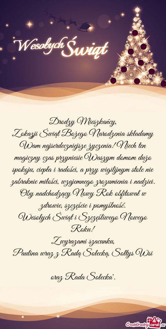 Z okazji Świąt Bożego Narodzenia składamy Wam najserdeczniejsze życzenia! Niech ten magiczny cz