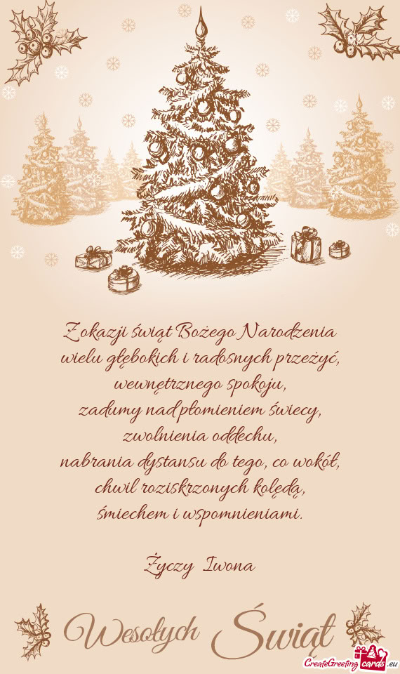 Z okazji świąt Bożego Narodzenia  wielu głębokich i radosnych przeżyć,