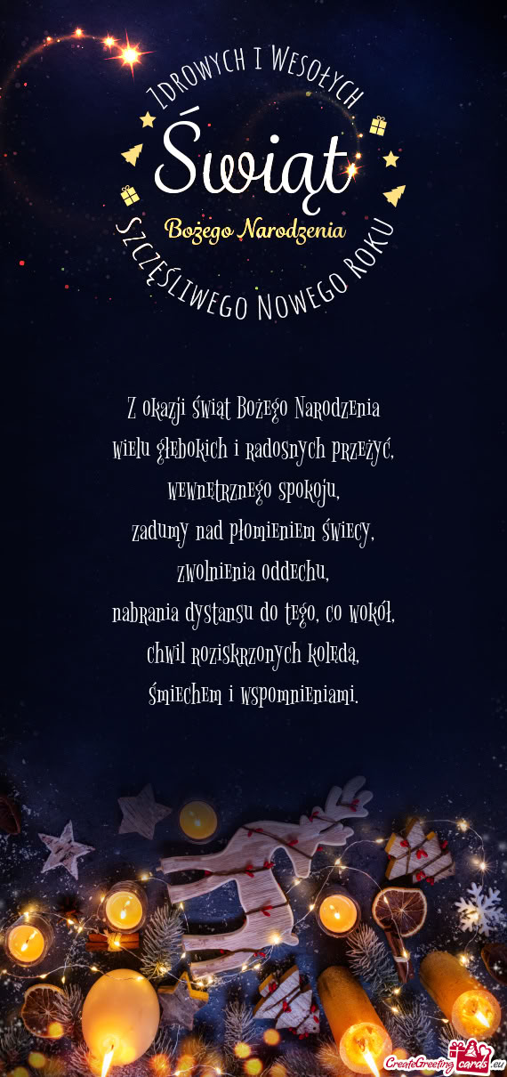 Z okazji świąt Bożego Narodzenia  wielu głębokich i radosnych przeżyć,