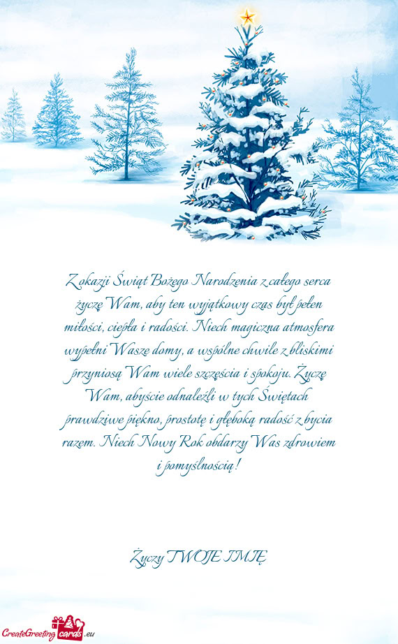 Z okazji Świąt Bożego Narodzenia z całego serca życzę Wam