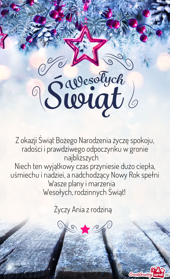🎄✨ Z okazji Świąt Bożego Narodzenia życzę spokoju