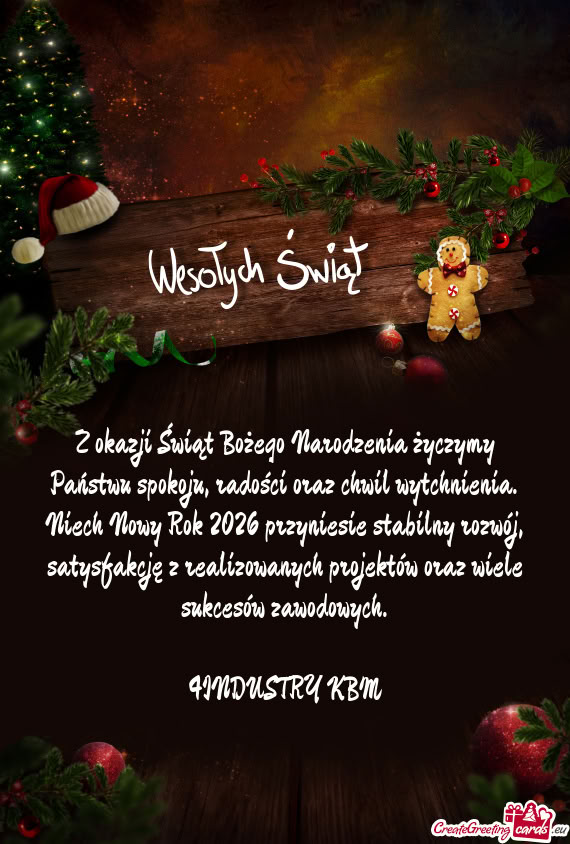 Z okazji Świąt Bożego Narodzenia życzymy Państwu spokoju, radości oraz chwil wytchnienia. Niec