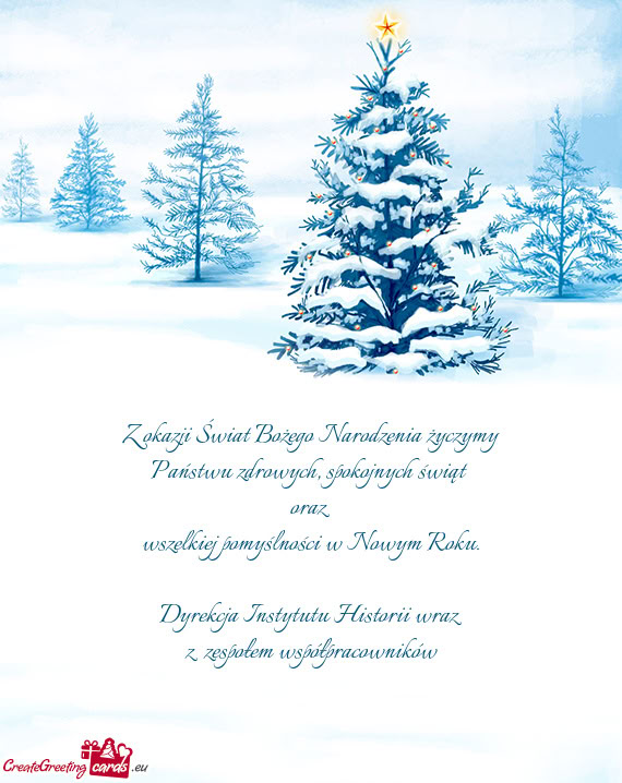 Z okazji Świat Bożego Narodzenia życzymy Państwu zdrowych