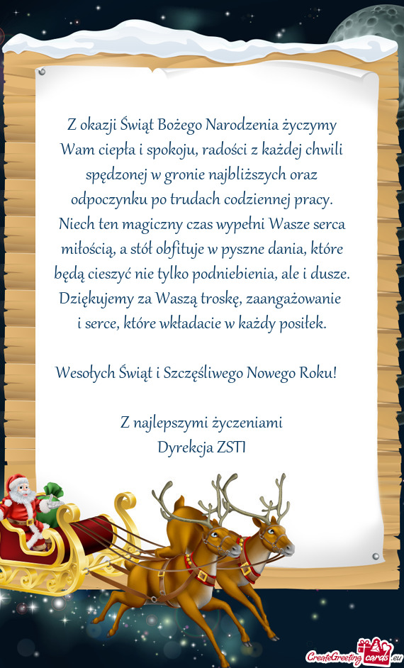 Z okazji Świąt Bożego Narodzenia życzymy Wam ciepła i spokoju, radości z każdej chwili spędz