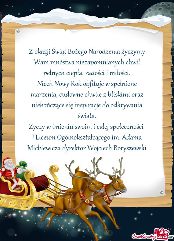 Z okazji Świąt Bożego Narodzenia życzymy Wam mnóstwa niezapomnianych chwil pełnych ciepła, ra