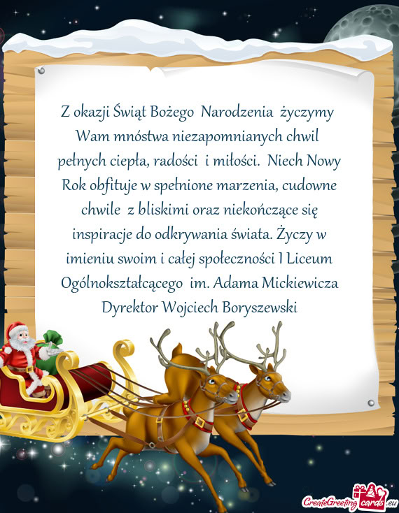 Z okazji Świąt Bożego Narodzenia życzymy Wam mnóstwa niezapomnianych chwil pełnych ciepła