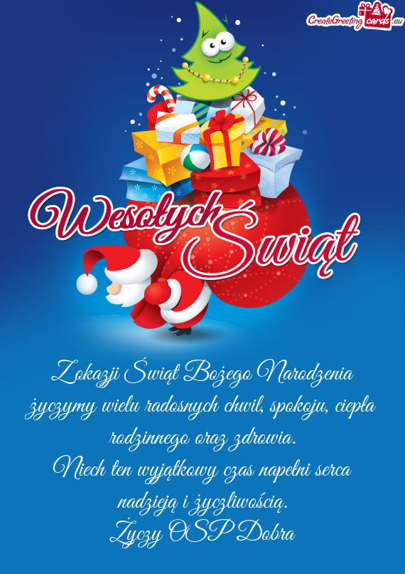 Z okazji Świąt Bożego Narodzenia życzymy wielu radosnych chwil, spokoju, ciepła rodzinnego oraz