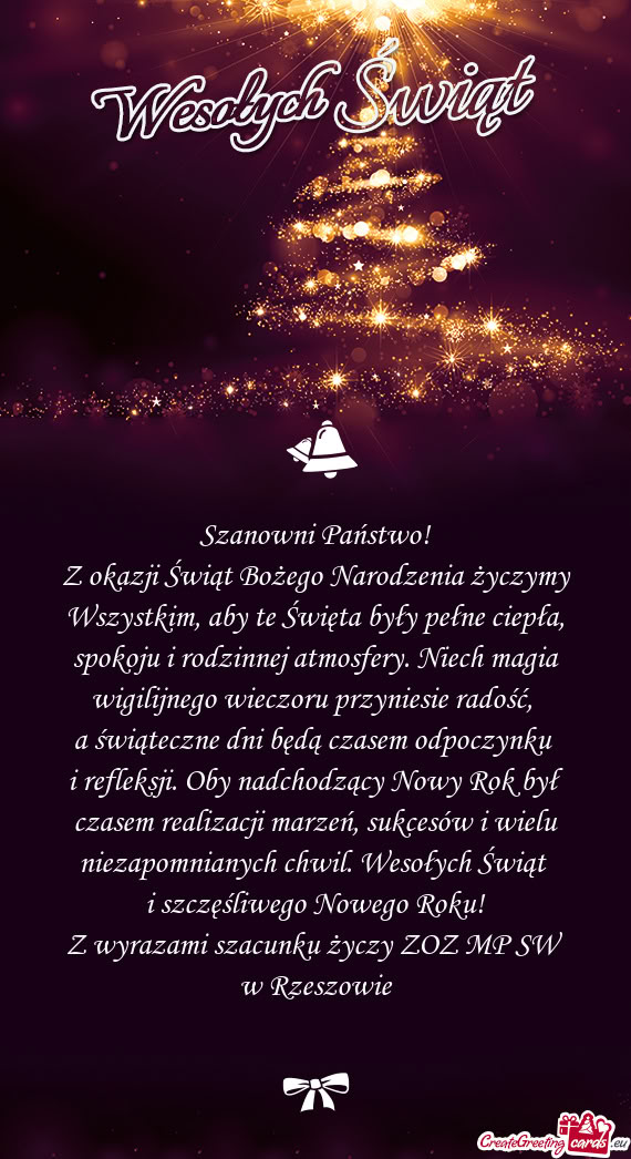 Z okazji Świąt Bożego Narodzenia życzymy Wszystkim, aby te Święta były pełne ciepła, spokoj