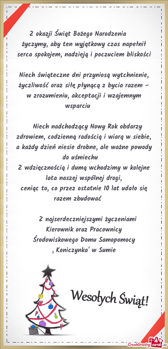 Z okazji Świąt Bożego Narodzenia ❄️