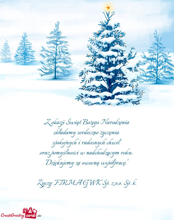 „Z okazji Świąt Bożego Narodzenia
