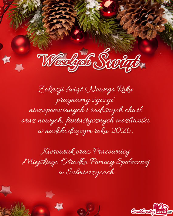 Z okazji świąt i Nowego Roku