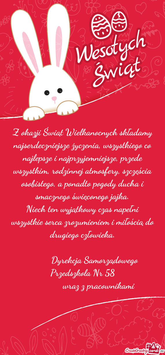 Z okazji Świąt Wielkanocnych składamy najserdeczniejsze życzenia, wszystkiego co najlepsze i naj