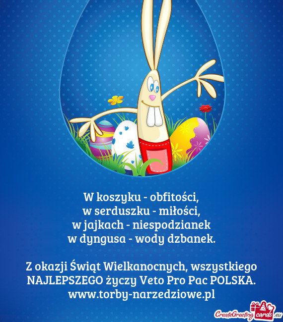 Z okazji Świąt Wielkanocnych, wszystkiego NAJLEPSZEGO życzy Veto Pro Pac POLSKA