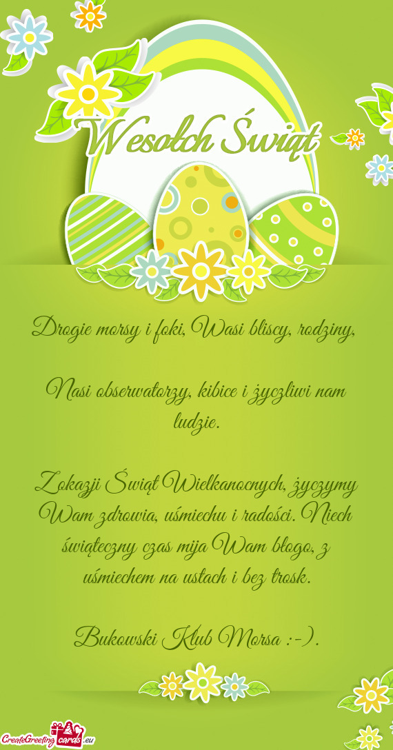 Z okazji Świąt Wielkanocnych, życzymy Wam zdrowia, uśmiechu i radości. Niech świąteczny czas