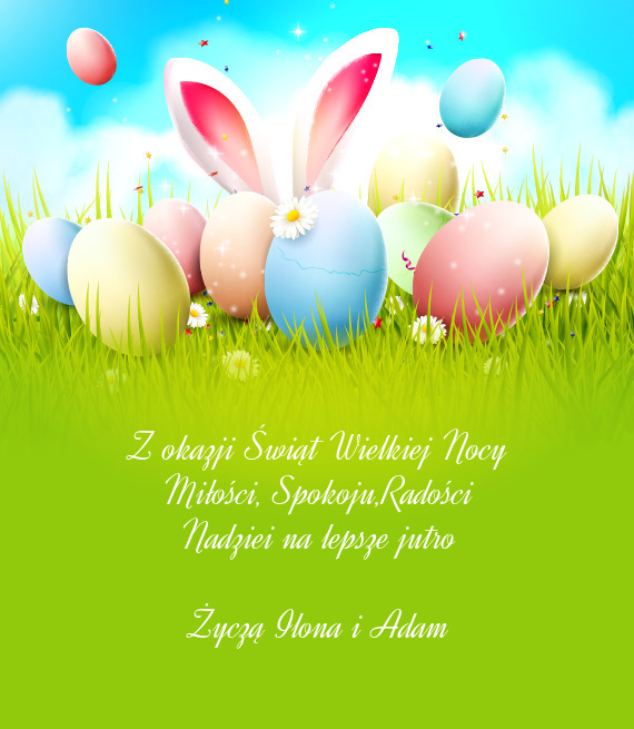 Z okazji Świąt Wielkiej Nocy Miłości