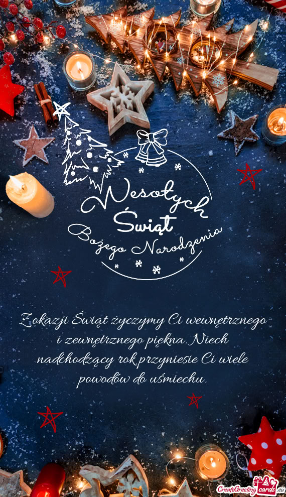 Z okazji Świąt życzymy Ci wewnętrznego i zewnętrznego piękna. Niech nadchodzący rok przyniesi