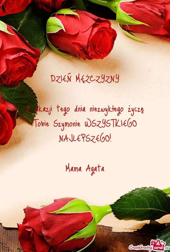 Z okazji tego dnia niezwykłego życzę Tobie Szymonie WSZYSTKIEGO NAJLEPSZEGO