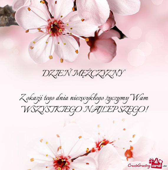 Z okazji tego dnia niezwykłego życzymy Wam