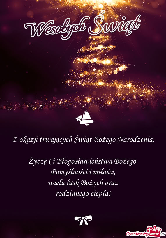 Z okazji trwających Świąt Bożego Narodzenia