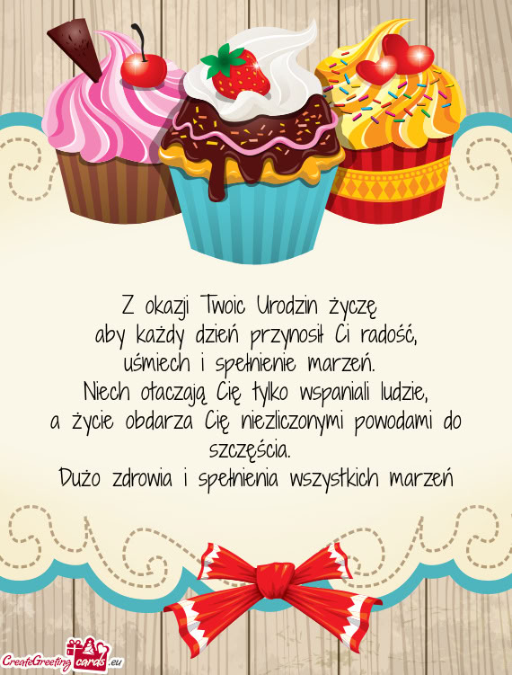 Z okazji Twoic Urodzin życzę