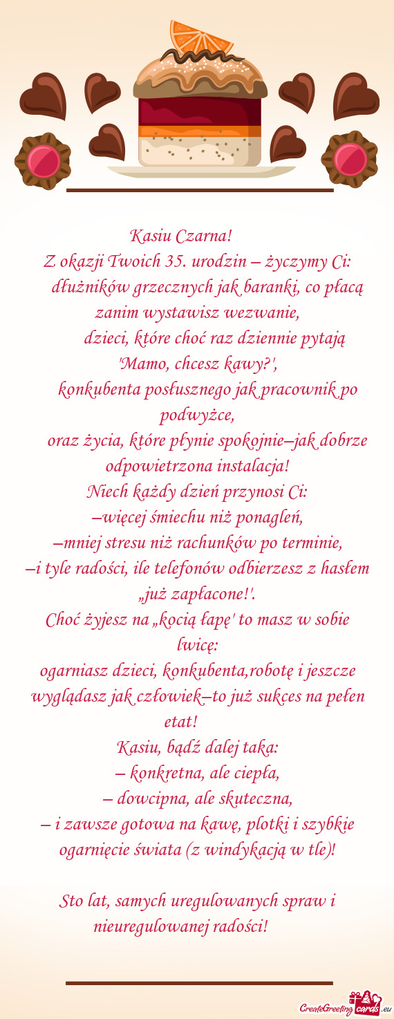 Z okazji Twoich 35. urodzin – życzymy Ci