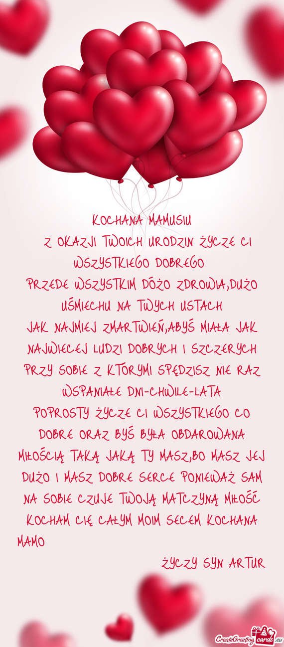 Z OKAZJI TWOICH URODZIN ŻYCZE CI WSZYSTKIEGO DOBREGO