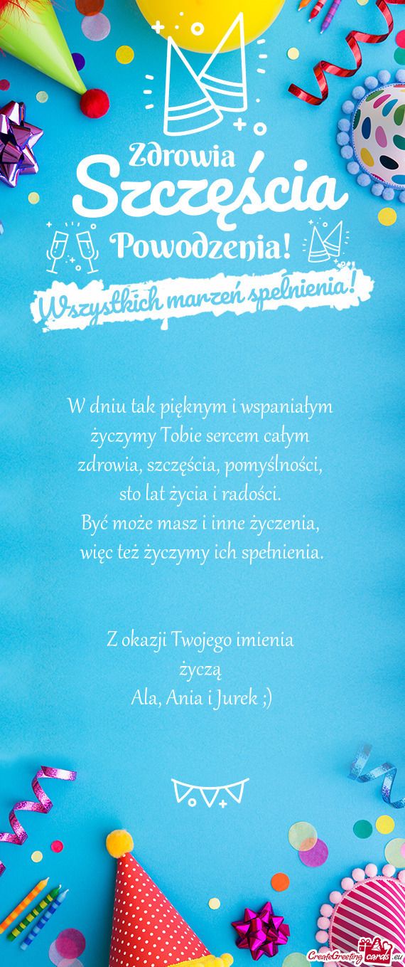 Z okazji Twojego imienia