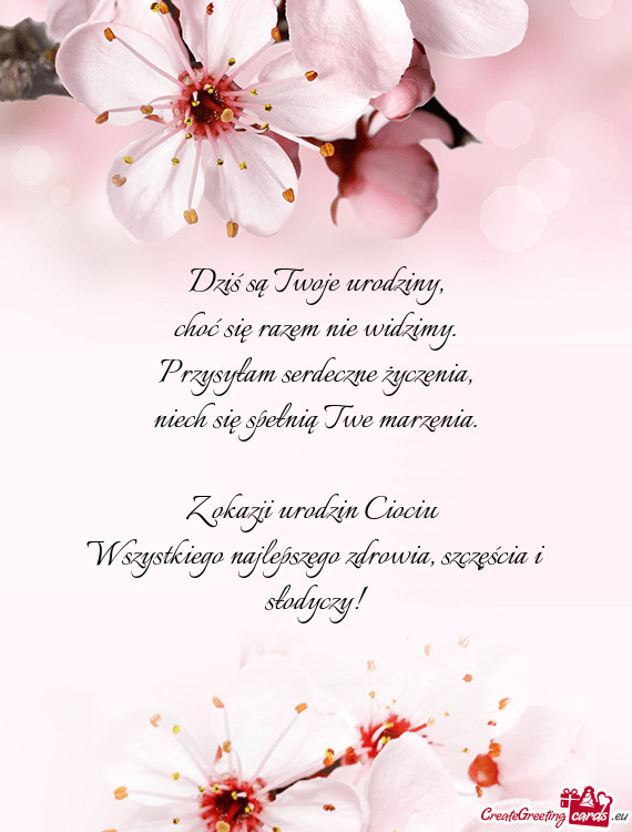 Z okazji urodzin Ciociu