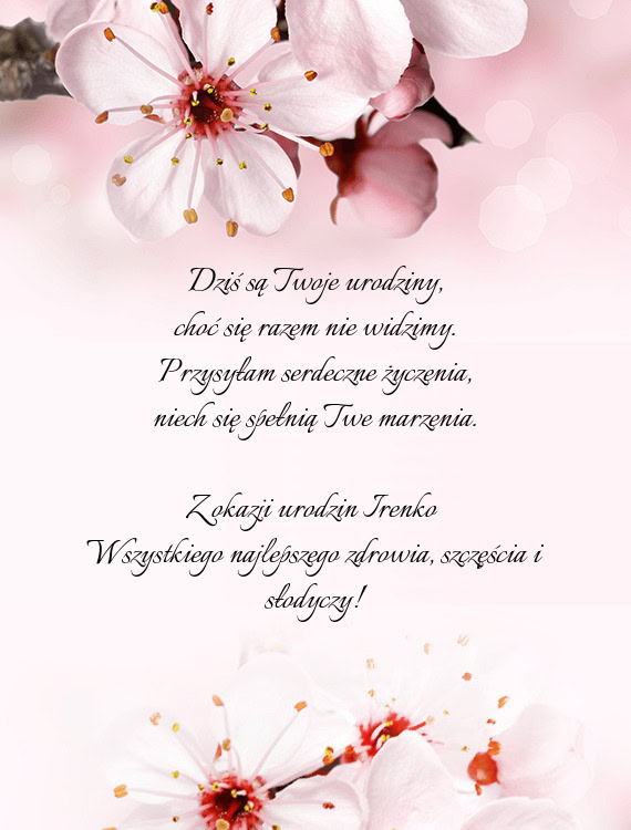 Z okazji urodzin Irenko