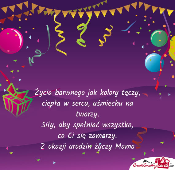 Z okazji urodzin Mama