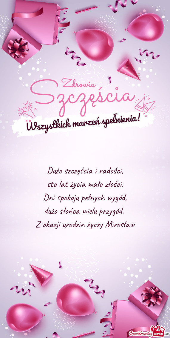 Z okazji urodzin Mirosław