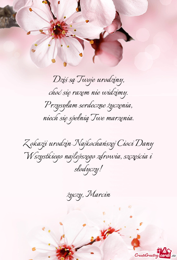 Z okazji urodzin Najkochańszej Cioci Dany