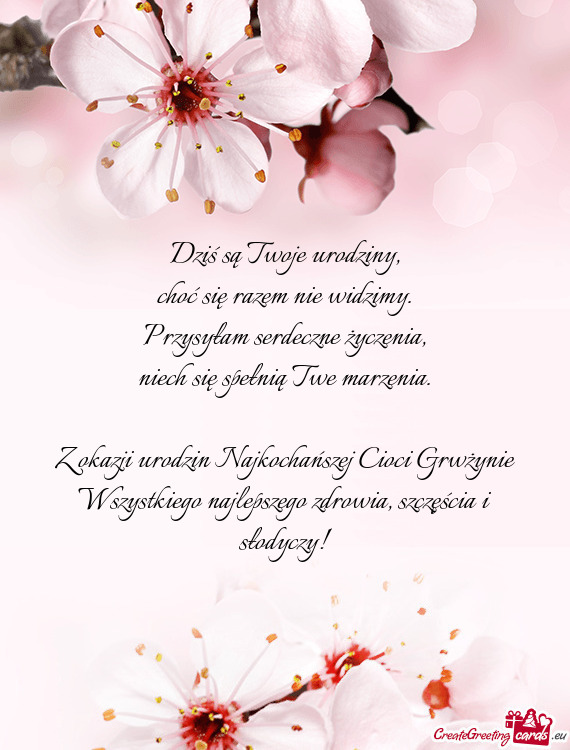 Z okazji urodzin Najkochańszej Cioci Grwżynie