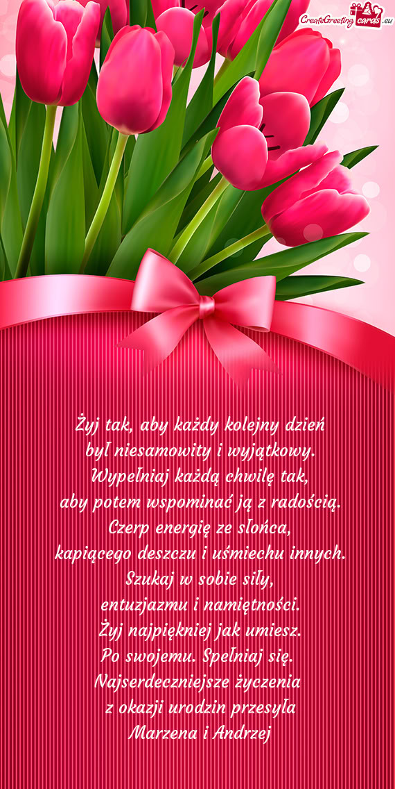 Z okazji urodzin przesyła