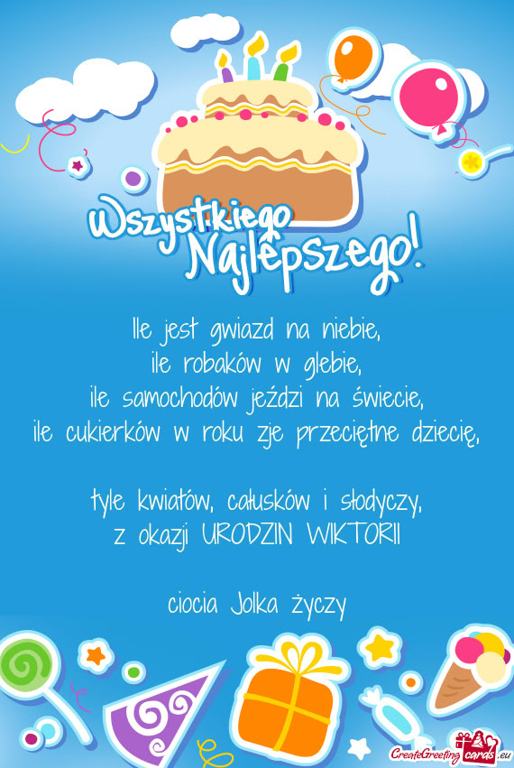 Z okazji URODZIN WIKTORII