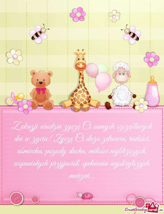 Z okazji urodzin życzę Ci samych szczęśliwych dni w życiu! Życzę Ci