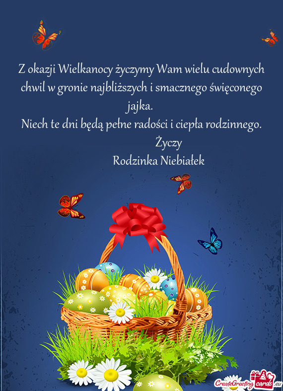 Z okazji Wielkanocy życzymy Wam wielu cudownych chwil w gronie najbliższych i smacznego święcone